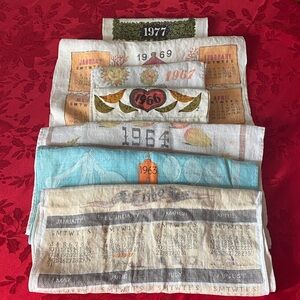Vintage Calendar Tea Towels Collection